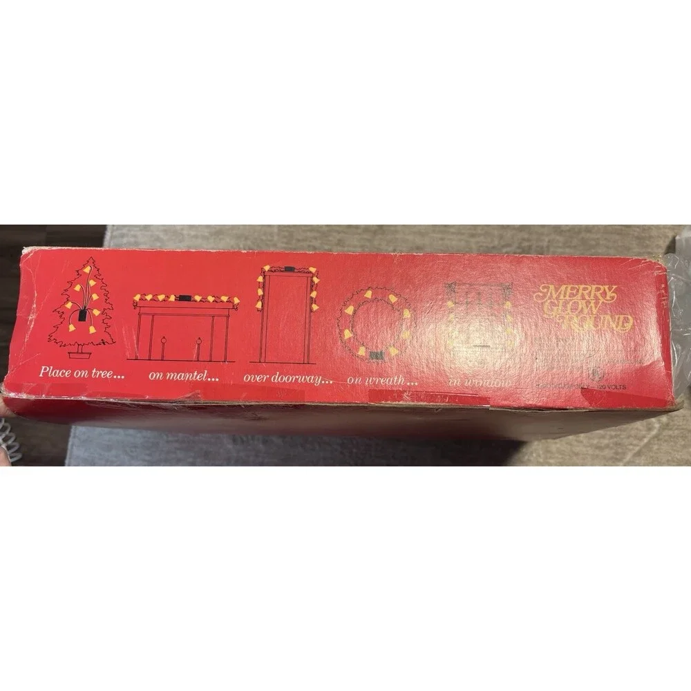 Vintage Merry Glow Round The Ringing Bells of Christmas Musical Lights Working